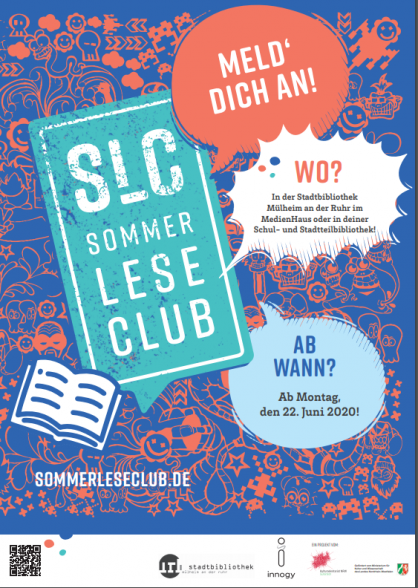 Plakat zum SommerLeseClub der Stadtbibliothek, der ab dem 22. Juni 2020 startet. - Stadtbibliothek