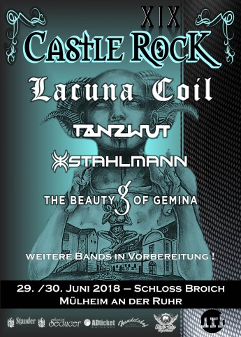 Castle Rock 18 mit Lacuna Coil, Stahlmann, The Beauty Of Gemina, Tanzwut u. v. a. Quelle/Autor: Michael Bohnes Castle Rock 18 mit Lacuna Coil, Stahlmann, The Beauty Of Gemina, Tanzwut u. v. a.