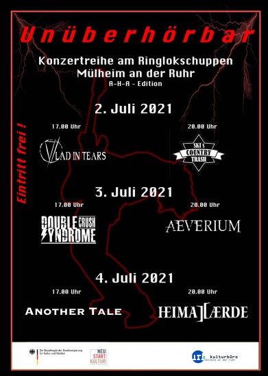 Unüberhörbar Musikreihe am Ringlokschuppen am 2., 3. und 4. Juli 2021 - Michael Bohnes Unüberhörbar Musikreihe am Ringlokschuppen am 2., 3. und 4. Juli 2021 - Michael Bohnes