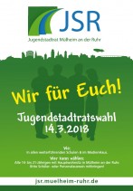 Wahlplakat zur Jugendstadtratswahl am 14. März 2018 Wahlplakat zur Jugendstadtratswahl am 14. März 2018